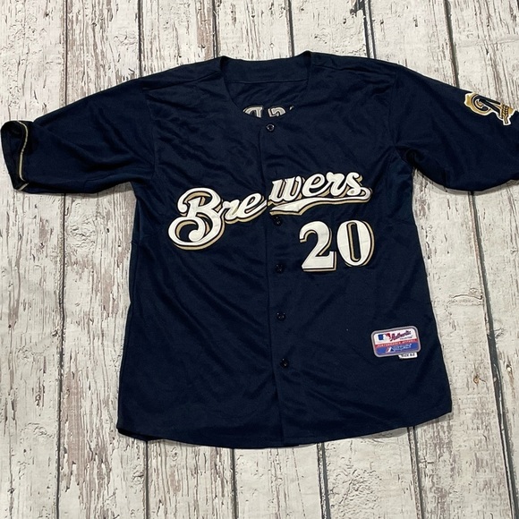 Jonathan Lucroy Milwaukee Brewers Stitched MLB Baseball Majestic Jersey - Picture 4 of 10
